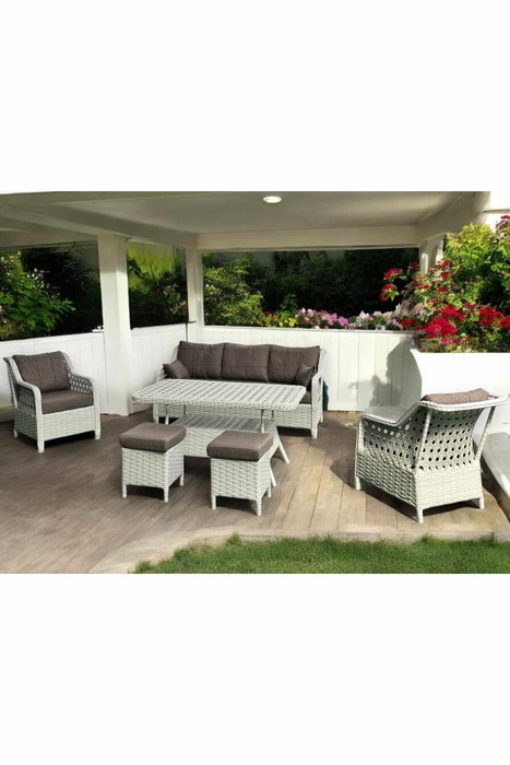 Hanah Home Conjunto de Jardín Rondi Milky Brown